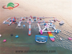 Custom Drop Stitch Inflatables, Subic Inflatable Folating Island Water Park with Wholesale Price