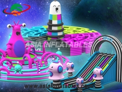 Fantastic Fun Colourful Art-Zoo Inflatable Theme Park
