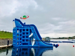 Durable The Biggest Tuv Aquatic Sport Platform water park floating toy for child and adult customized inflatable water slide