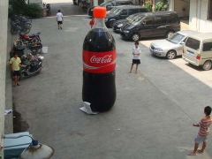 4m koka cola felfújható üveg replika