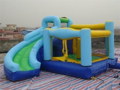 Inflatable Bounce House Curved Slide Combo
