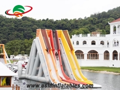 Top Quality customize 2 lanes Challange inflatable water slide adult or kids